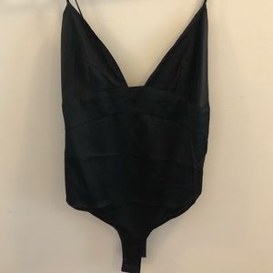 Satin Black Bodysuit